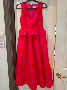 Kate Spade Target Hot Pink Peplum Party Dress